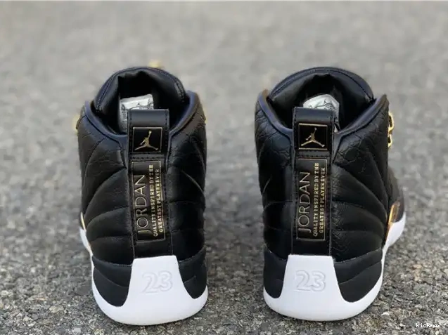 Cheap Retro Black 'Reptile' Metallic AO6068-007 Jordan Air 12 Gold-White 0602